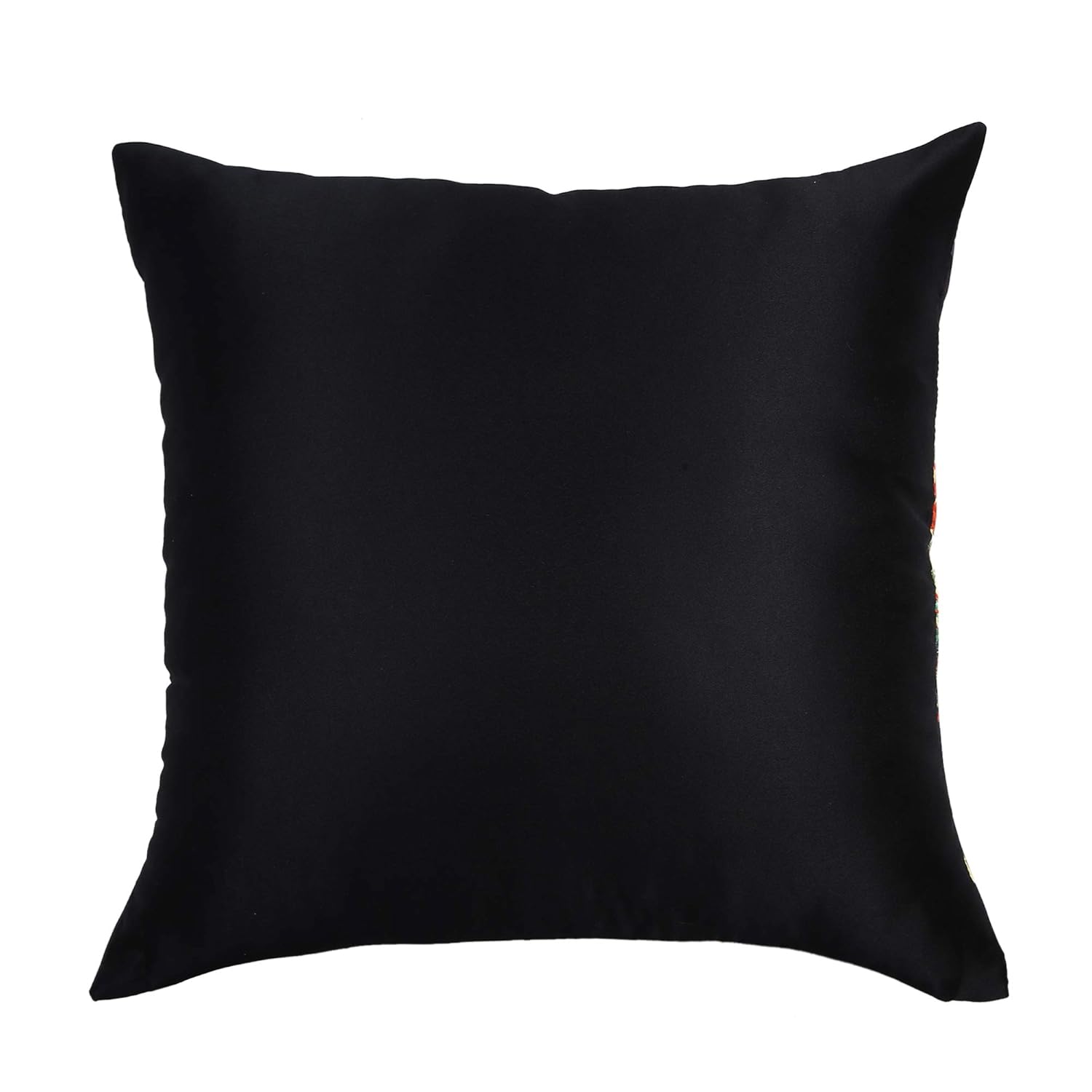 Cazimo Premium Printed Satin Cushion Covers (16 X 16 Inches, Brown) -Set of 3