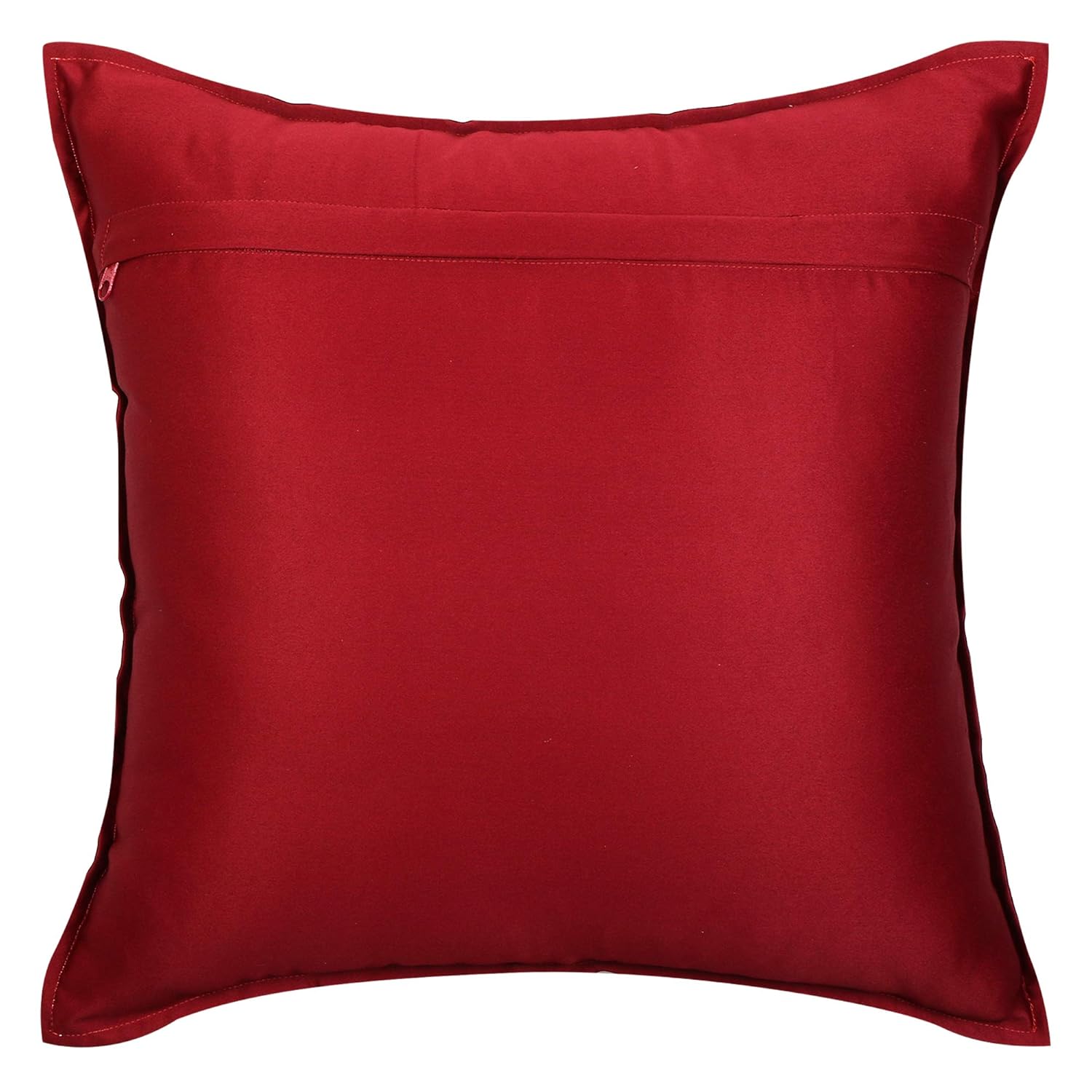 Cazimo Satin Soft Flamigo Birds Printed Cushion Covers | Hypo-Allergenic | Washable | Non-Fade Diwan Sofa Pillow Covers for Home Bed & Living Room, 40x40 Inches, Pink, Set of 5 Pcs