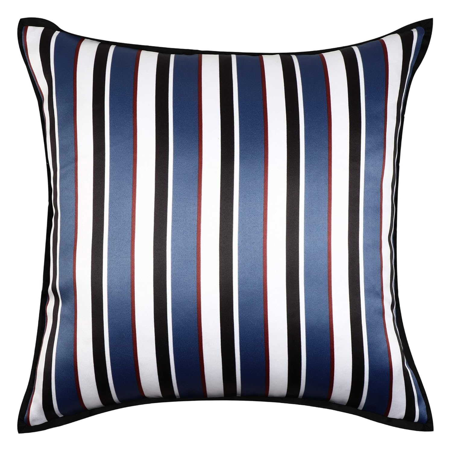 Cazimo Decorative Satin Printed Sofa Cushion Pillow Covers with Zipper for Living Room, Bedroom, Home Decor - Size: 16 x 16 Inches, Blue, Pack of 5 Pcs