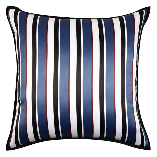 Cazimo Decorative Satin Printed Sofa Cushion Pillow Covers with Zipper for Living Room, Bedroom, Home Decor - Size: 16 x 16 Inches, Blue, Pack of 5 Pcs